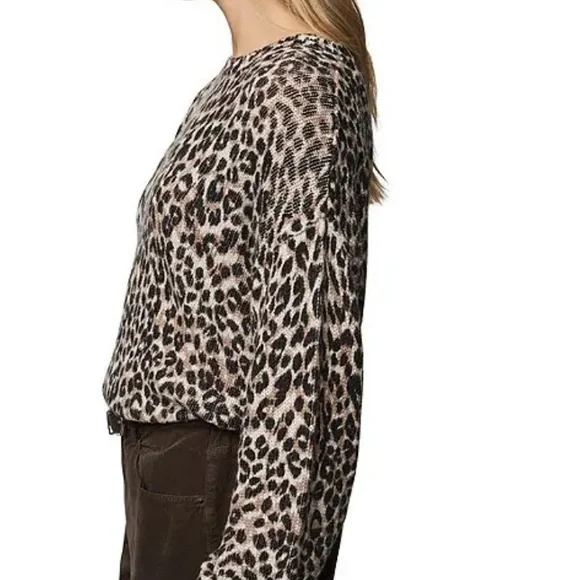 New Minnie Rose Plus Size 3x Leopard-Print Cashmere-Blend Sweater - Picture 14 of 14